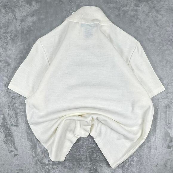 Deadstock Nina Leonard White Shirt-sleeve Turtleneck Sweater Size XL - Picture 2 of 8